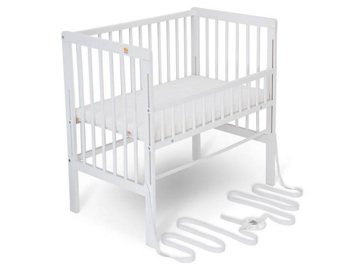 FabiMax Beistellbett Boxspring FIX, weiß lackiert