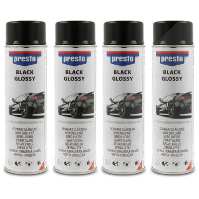 Presto 4x 500 ml Universal Spray, schwarz glänzend [Hersteller-Nr. 428948]