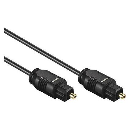 Varia Toslink Anschlusskabel Stecker/Stecker 0,5m, optisch, 4mm, schwarz (0.50 m, Toslink Kabel) (427232)