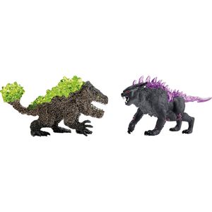 schleich Spielfigur ELDRADOR 70827, ab 6 Jahre, Schattenluchs vs. Felsbrecher, 2 Stück