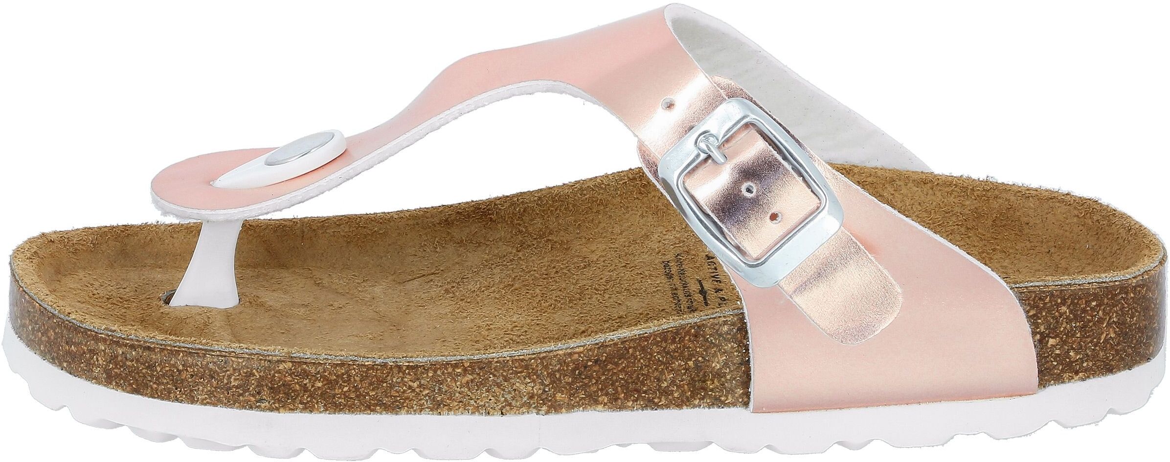 Zehentrenner LICO "Zehenstegpantolette Bioline Trend Kids", Mädchen, Gr. 25, rosa, Synthetik, Schuhe Zehentrenner