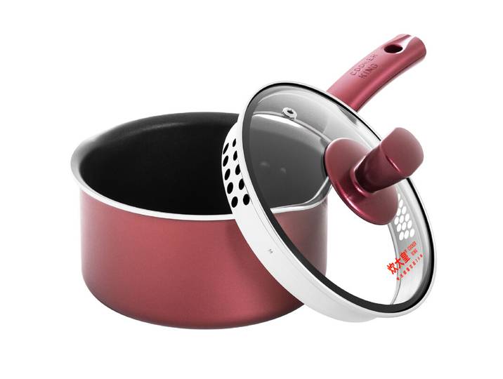 COOKER KING Casserole antiadhésive avec couvercle en verre, sans PFOA, compatible induction