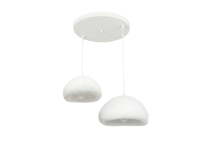 Lustre en métal Loval - 70 x 40 cm - Blanc