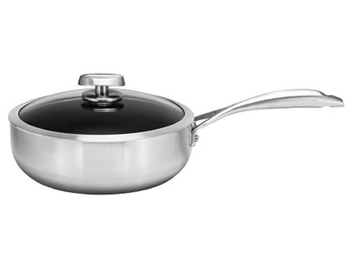 SCANPAN CS+ Tiefe Schmorpfanne 26 cm, 3 l, mit Deckel, 5-Schicht Edelstahl