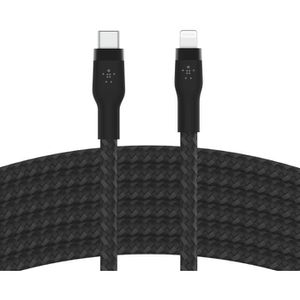 Belkin Ladekabel BoostCharge Pro Flex, schwarz, 3m, USB-C auf Apple Lightning, 15W Schnellladekabel