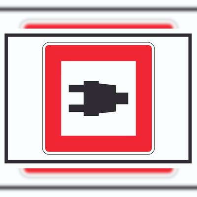 HB-Druck Nutzung von Landstromanschlüssen Symbol Schild A0 (841x1189mm)