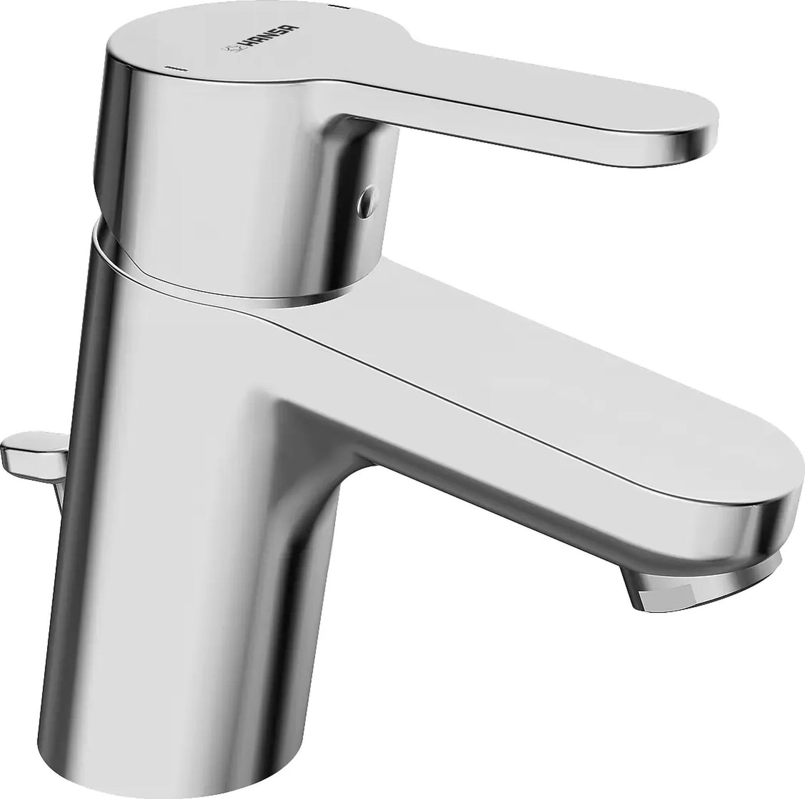 Hansa wastafelmengkraan HANSAPRIMO 4940 met afvoer en trekstang, chroom