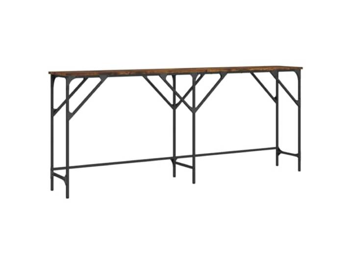 HQWNVXNM Konsolentisch Räuchereiche 180x29x75 cm Beistelltisch Metall Schlanke Ablage für Schlafzimmer oder Diele, pulverbeschichtetes Gestell und bis 80 kg belastbar.