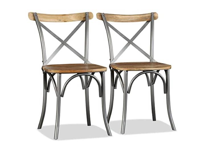 vidaXL Esszimmerstühle 2 STK. Massivholz Mango