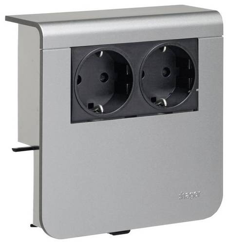 SL20080900D1 Elektro-Sockelleisten-Zubehör Steckdosencontainer Aluminium 1St.