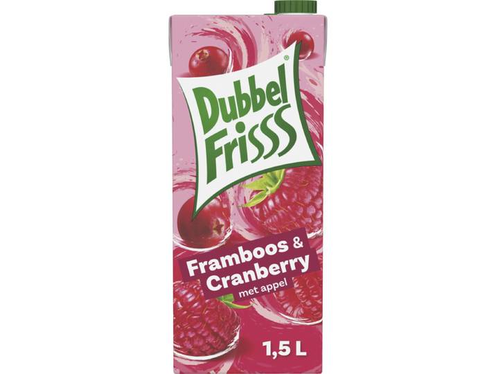 DubbelFrisss Framboos Cranberry Sprankelend Fruitdrank - 1.5 L