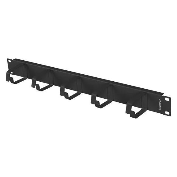 Lanberg Organizer Kabli 19"1U z 5 metalowymi uchwytami typ B czarny (AK-1701-B)