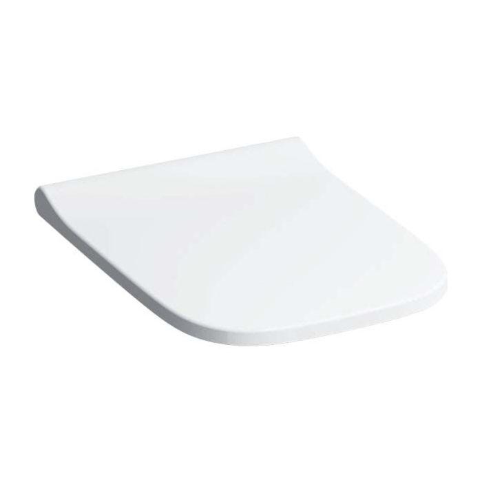 Geberit Smyle Square WC-Sitz 500687011 weiss, mit Absenkautomatik, Scharniere chrom