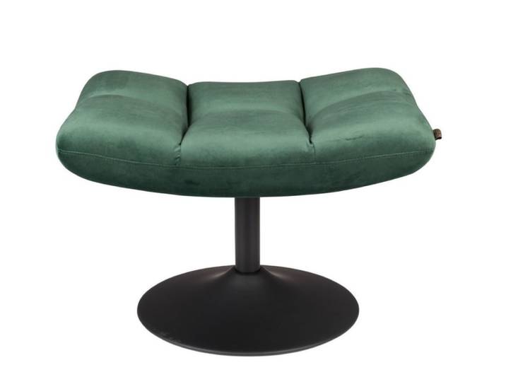 Tabouret en velours vert profond