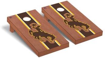 Skip's Garage Wyoming Cowboys Rosewood Cornhole Board Set