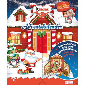 Kinder Adventskalender Nordpol Haus, befüllt mit Miniatur-Schokoladenriegeln, 213g