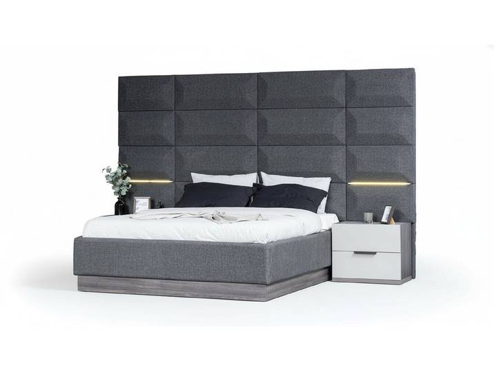 Xlmoebel Polsterbett Hochglanz Doppelbett für modernes Schlafzimmerdesign (Doppelbett, 1-tlg., Hochglanz Doppelbett), Made in Europa