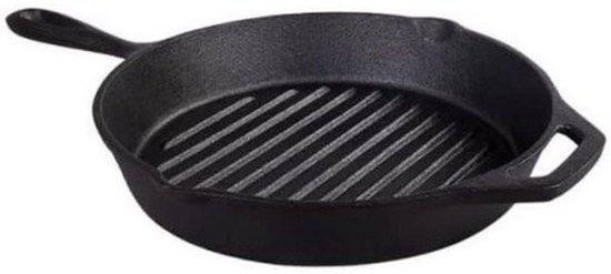 WAN Gietijzeren Bakplaat Pan - Ronde Koekenpan - Zwart - 26 cm