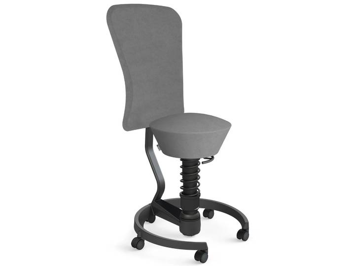 AERIS SWOPPER MIT ROLLEN UND LEHNE - Swopper Standard Wollmischung Grau