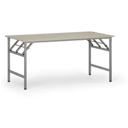 Klapptisch FAST READY, 160x80 cm, graues Gestell, Eiche natur