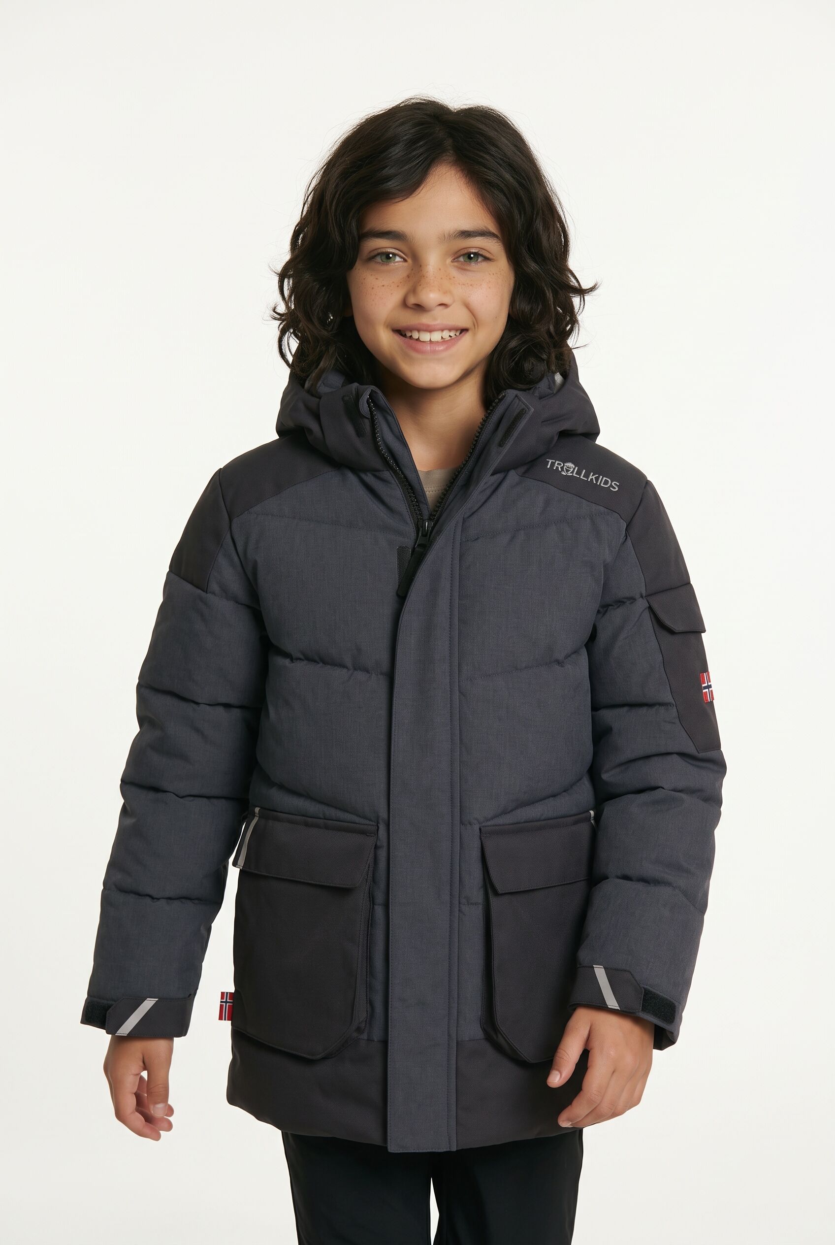 Funktionsjacke TROLLKIDS "KIDS NOREFJELL JACKET XT", Kinder, Gr. 152, schwarz, Obermaterial: 100% Polyester. Futter: 100% Polyamid. Wattierung: 100% Polyester, Jacken Funktionsjacke, sportlich, für Kinder und Jugendliche, mit Futter aus Polyamid