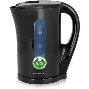 Emerio Wasserkocher WK-123483, schwarz, 1,7 Liter, 2200 Watt, mit Kunststoffgehäuse