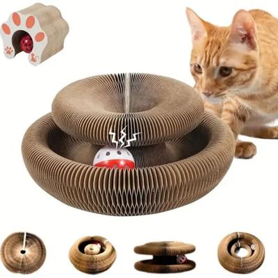Multicon Wholesale Hub Interactive Cat Scratcher Pad With Ball Track For Indoor Play Interactive Cat Scratcher Pad With Ball Track For Indoor Play