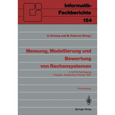 Messung, Modellierung und Bewertung von Rechensystemen, Taschenbuch von , Springer Berlin, 978-3-540-18406-5
