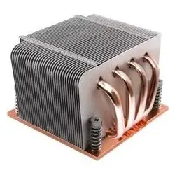 Dynatron Q2 Intel CPU cooler 2U LGA1700 Copper Base with Aluminum Stacked Fin plus 4 Heat Pipes Pass, CPU Kühler, Silber, Kupfer