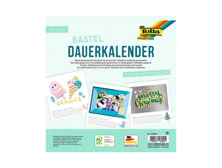 Folia Bastel-Dauerkalender 23 × 24 cm