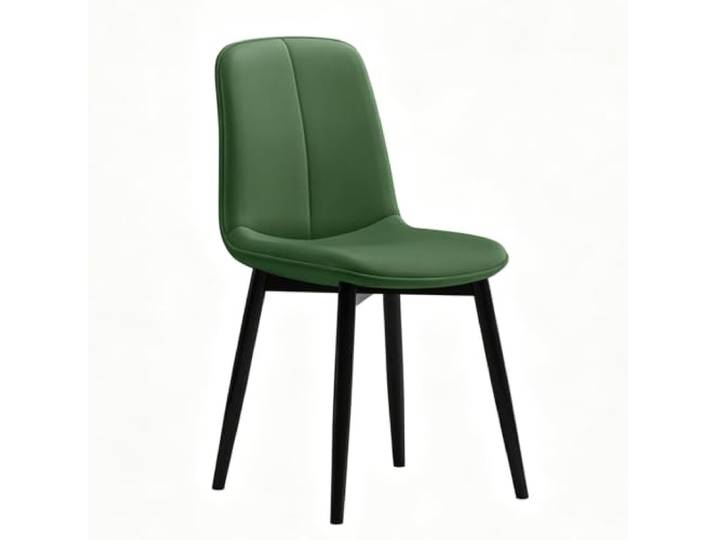 Esszimmerstuhl, Gepolsterte Akzentstühle, Moderner Küchen-Beistellhocker Gebogenes Massivholzbrett, Metallrahmen, For Küche, Esszimmer, Wohnzimmer(Green)