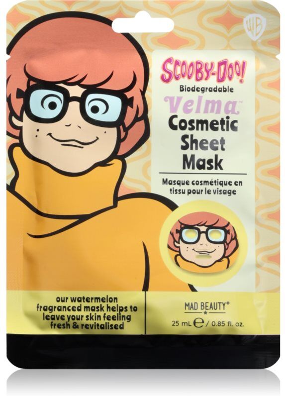 Mad Beauty Scooby Doo Velma sheet mask with antioxidant effect 25 ml