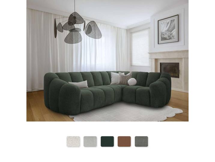 MIUFORM Canapé Shell L Accoudoir DROIT - 265x205 cm - Vert foncé - Canapé modulable Canapé