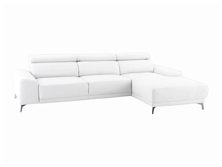 Ecksofa Lucio Basic Longchair Candy / Farbe: Bianco / Material: Leder Basic