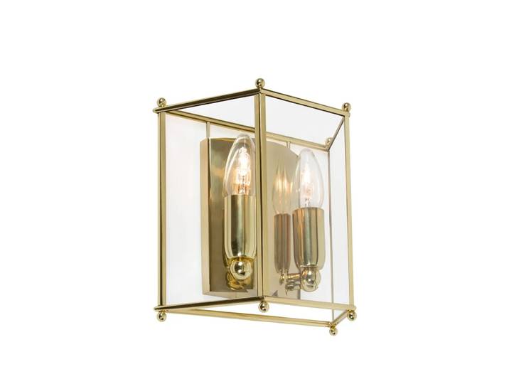 Konsthantverk Glimminge Wandleuchte Glas/Messing