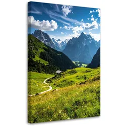 LEINWANDBILD Landschaft Berge Täler Natur 80x120cm