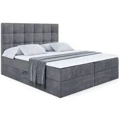 BOXBETT mit H3-Matratze und Lattenrost - APO - 120x200 Dunkelgrau