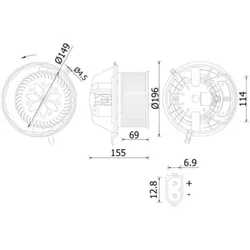 Innenraumgebläse MAHLE AB 219 000S für Mercedes-Benz A