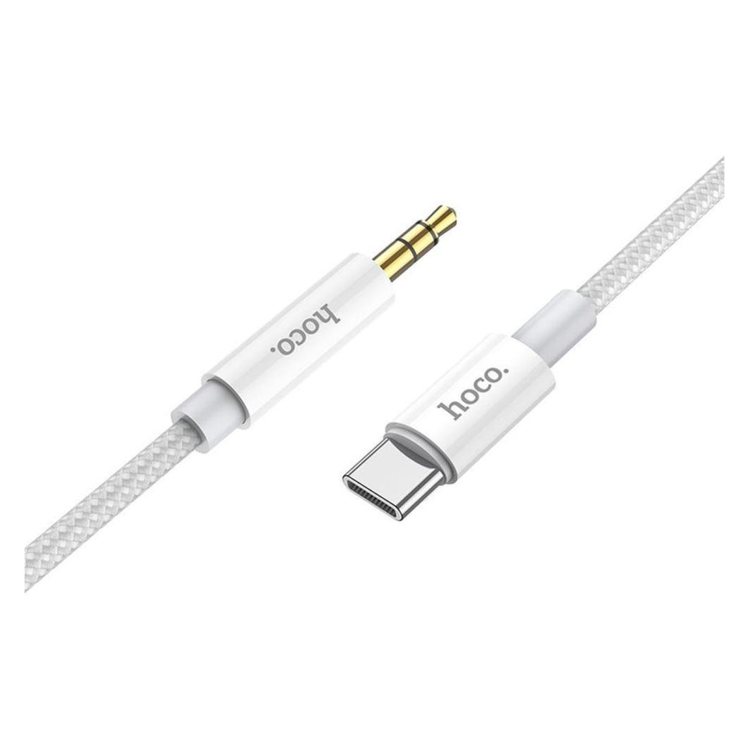 Hoco 1M Digitales 3.5mm AUX Audio zu Typ-C Konvertierungskabel Silber (1 m, AUX Kabel) (40186872)