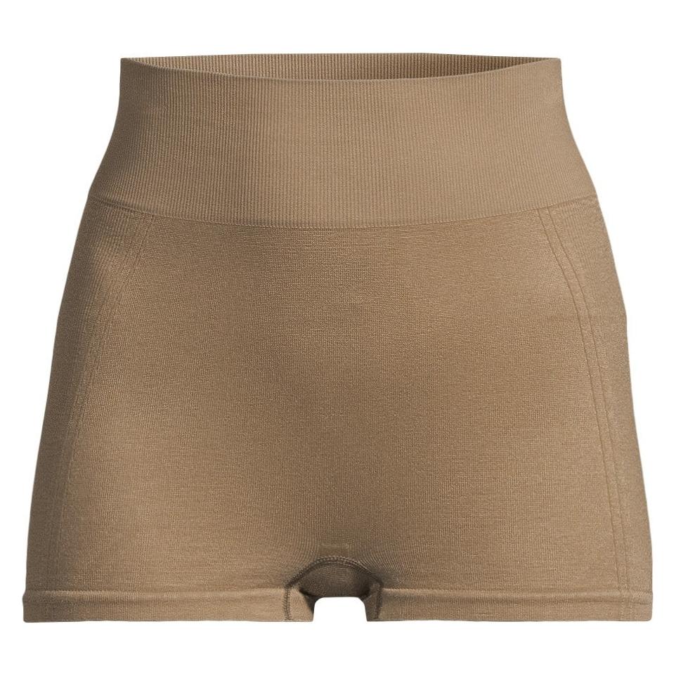 No Name Legginsy treningowe damskie CASALL Shiny Seamless Rib Hotpants kolor zielony - M (M) (999642)