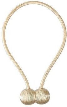 Uplift Essentials Magnetic Pearl Ball Curtain Tiebacks beige
