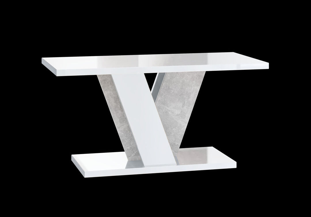 Metro Pedestal Coffee Table with Storage White