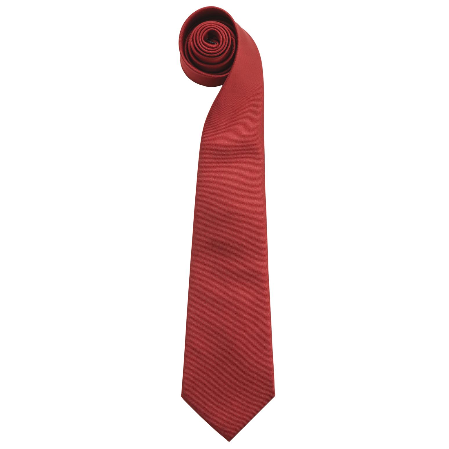 Premier Mens "Colours" Schlichte Mode-/Business-Krawatte (2er-Pack) (Burgund)