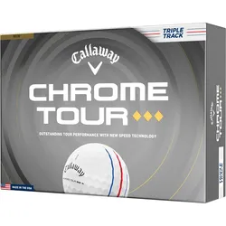 Callaway Golfbälle Chrome Tour TD Triple Track 26 - 12er Pack, weiss