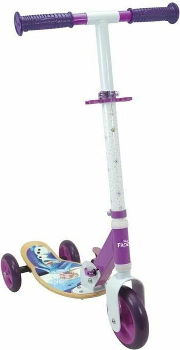 Smoby Frozen Silent 3-wieljes step met verstelbaar stuur voor kinderen van hout en metaal
