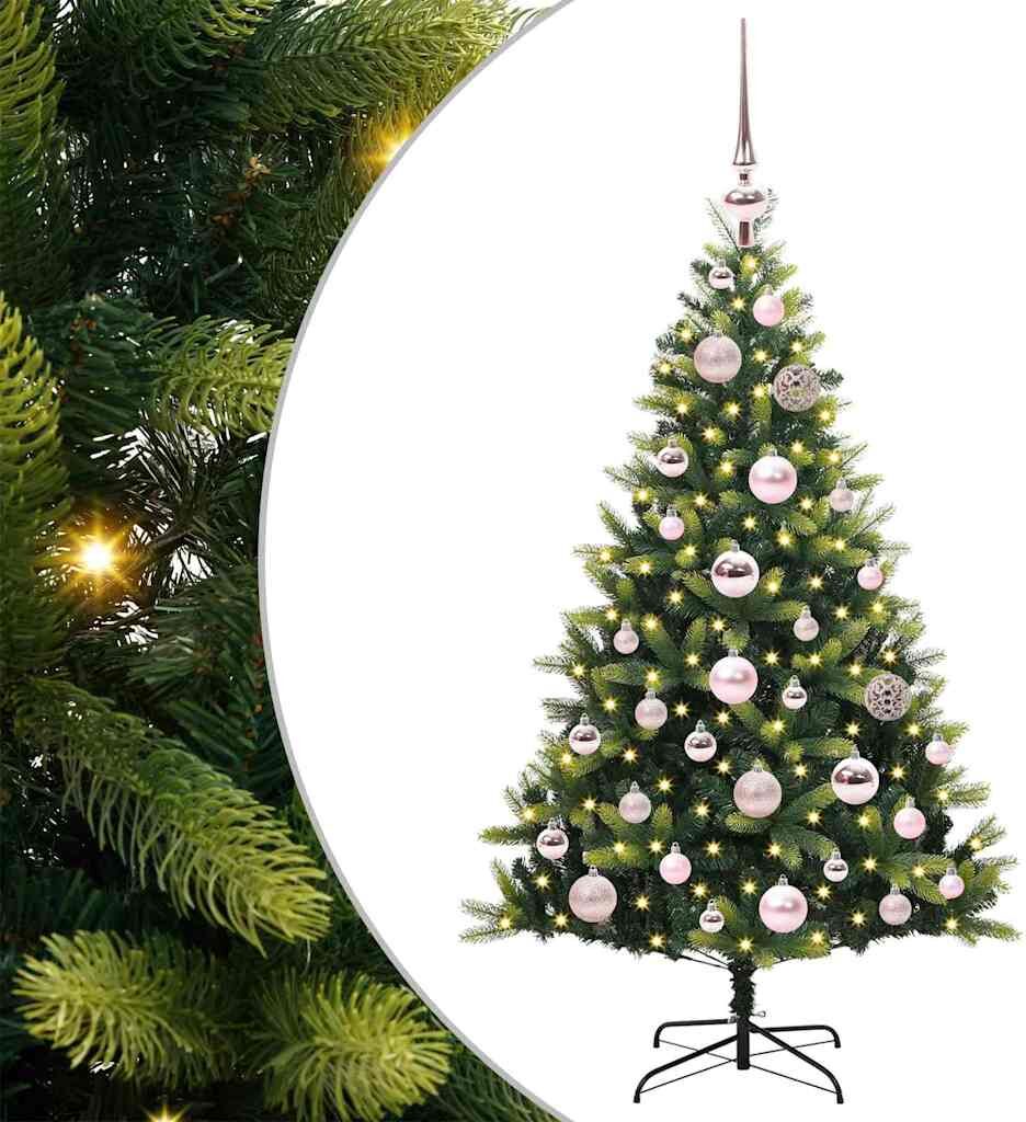 vidaXL Arbre de Noël artificiel à charnières 150 LED Vert 120 cm
