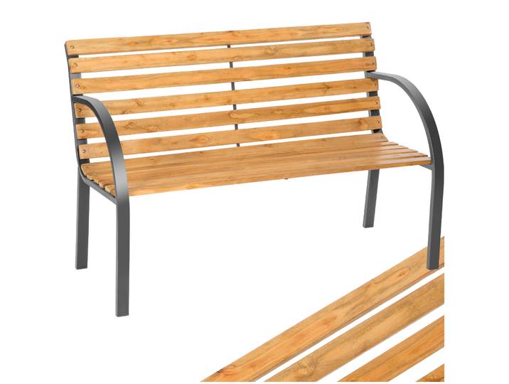 Tuinbank Micha 2-zitter van hout 119,5x62x83cm - bruin