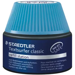 Staedtler, Ersatzpatronen + Tintenfass, Nachfüllstation Textsurfer (Blau, 4 Stk.)
