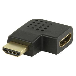 Valueline HDMI redukce GOLD úhlová vlevo / Redukce / 3D/4K / Pozlacené konektory (HDMI, HDMI) (VGVP34903B)