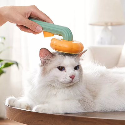 PetsAreLife Pumpkin Pop Pet Brush Green